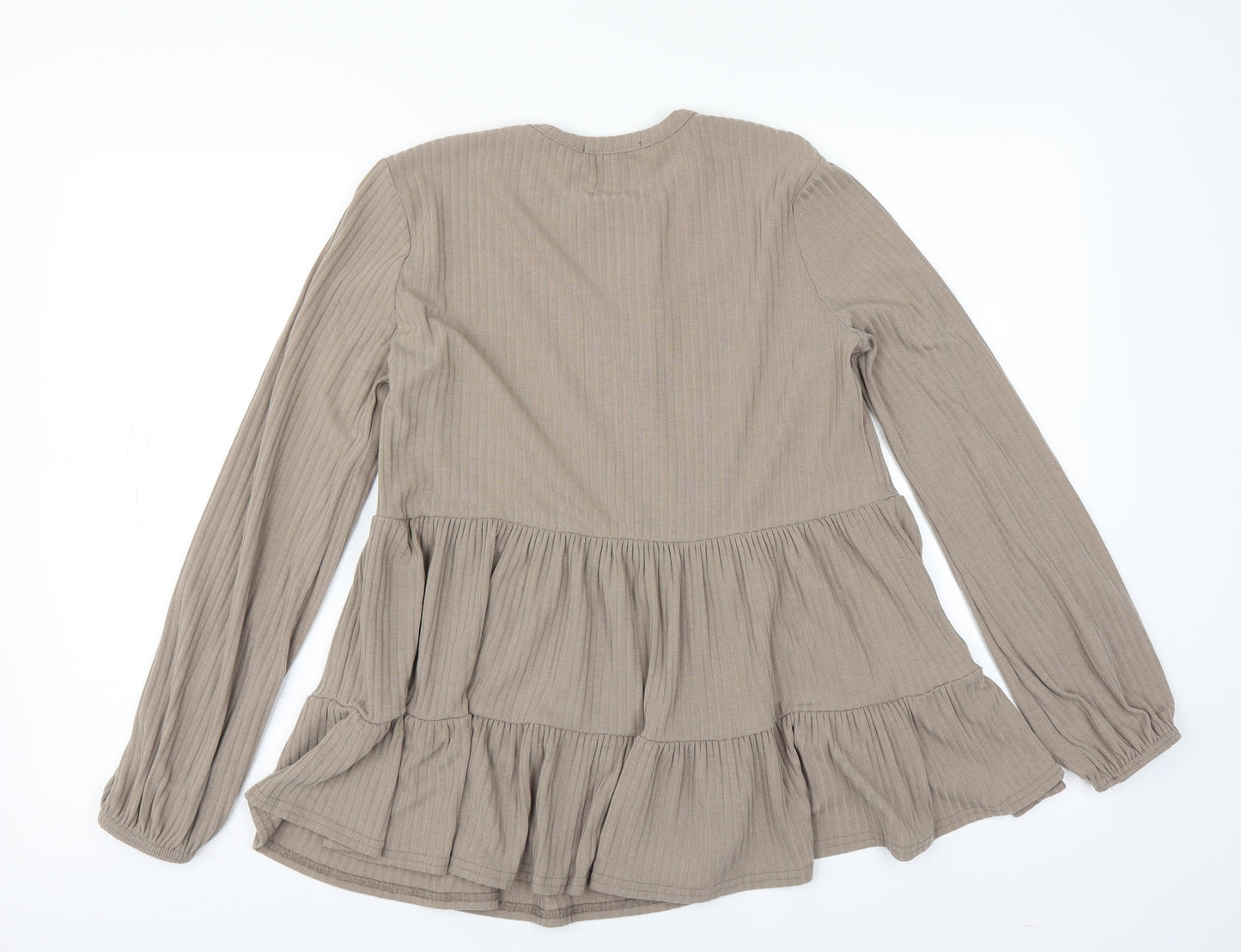 New Look Womens Beige   Pullover Jumper Size 12  - tiered