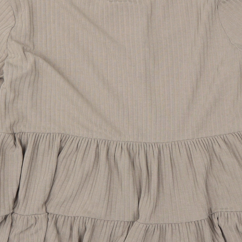 New Look Womens Beige   Pullover Jumper Size 12  - tiered