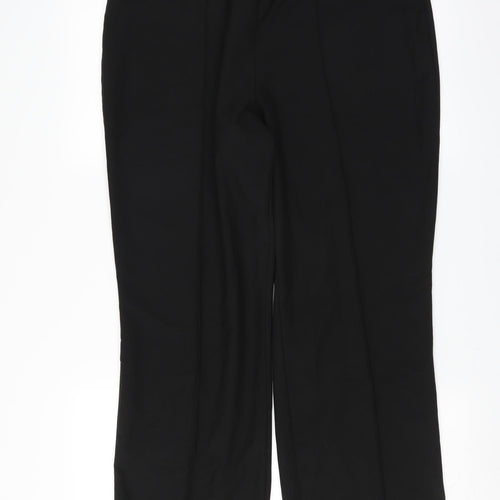 Preworn Womens Black   Trousers  Size 14 L28 in - straight