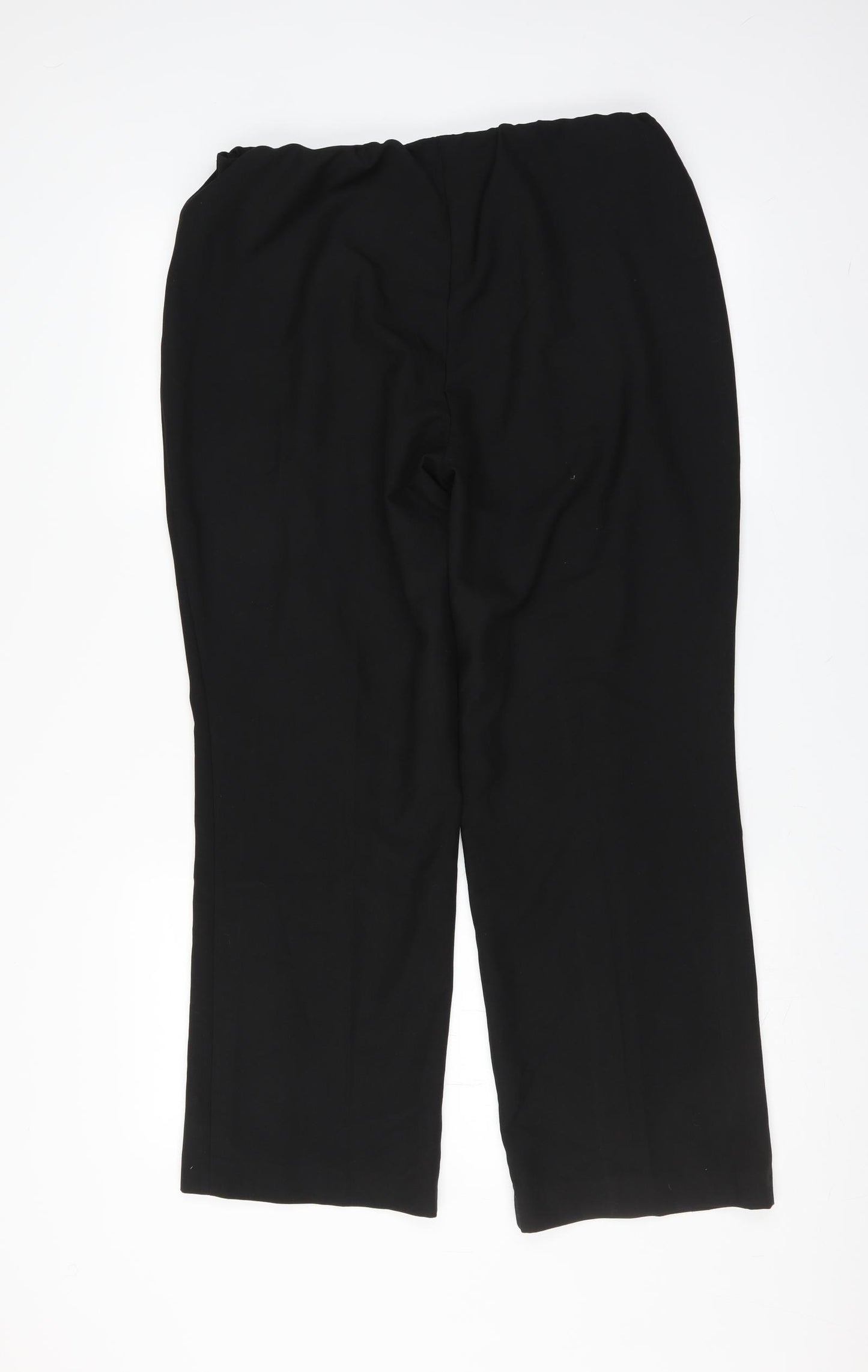 Preworn Womens Black   Trousers  Size 14 L28 in - straight