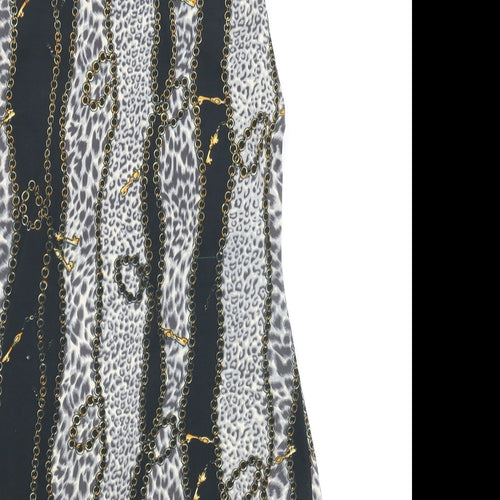 AX Paris Womens Grey Animal Print  Shift  Size 14  - Chain link pattern