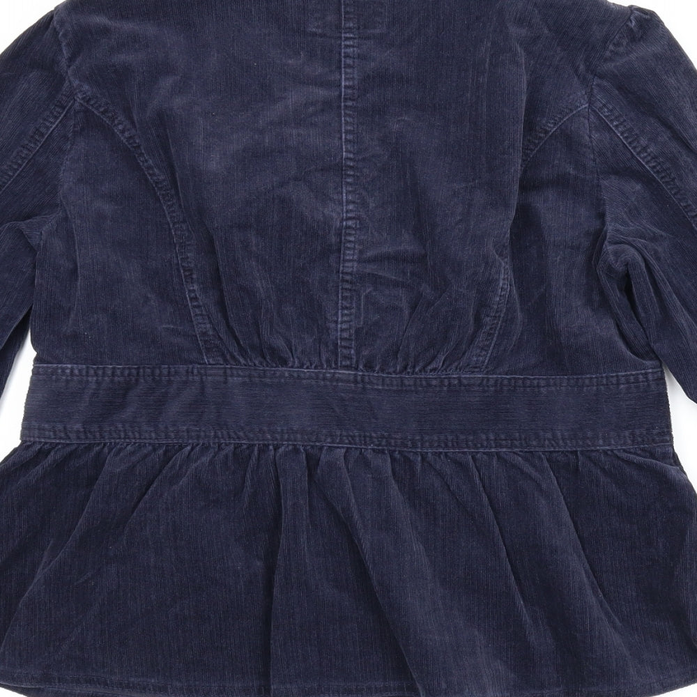 M&S Womens Blue  Corduroy Jacket  Size 14