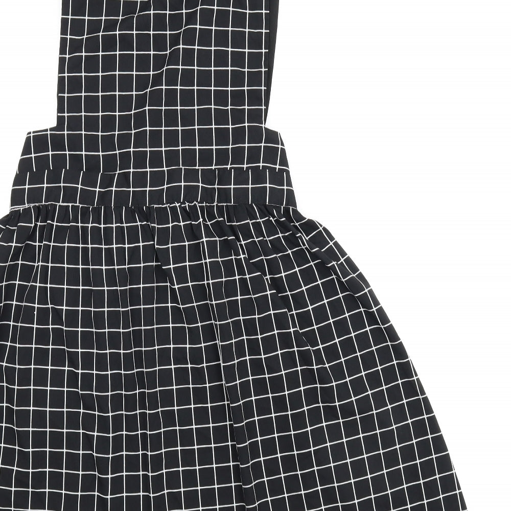 Primark Womens Black Check  A-Line  Size 14