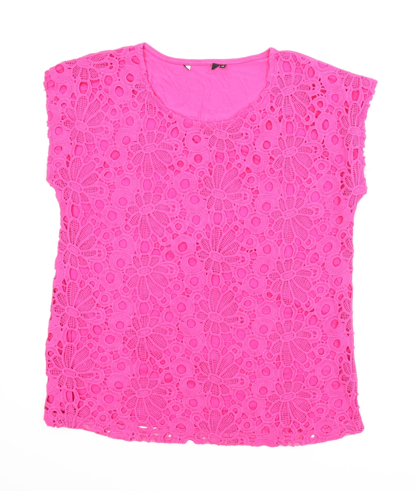 Peacocks Womens Pink Floral  Basic Blouse Size 12