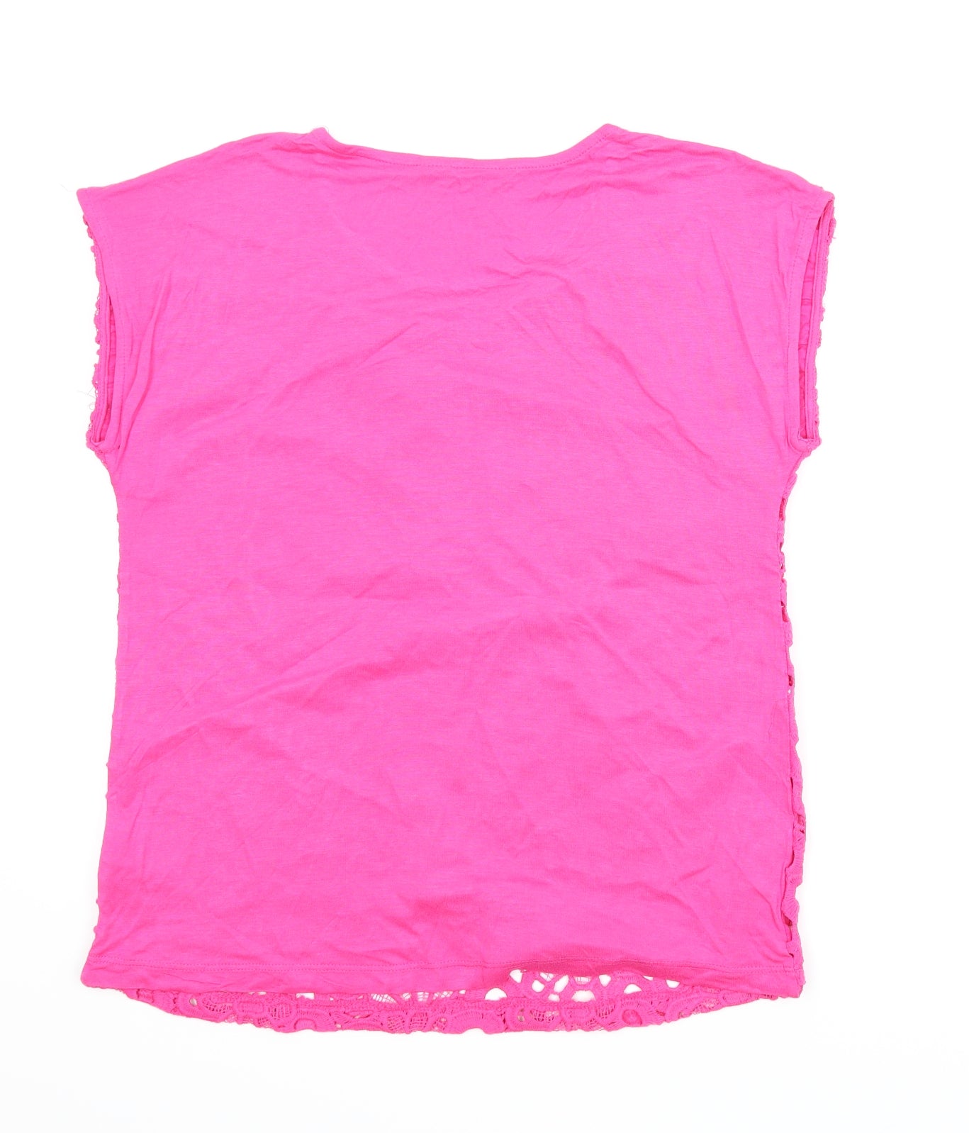 Peacocks Womens Pink Floral  Basic Blouse Size 12