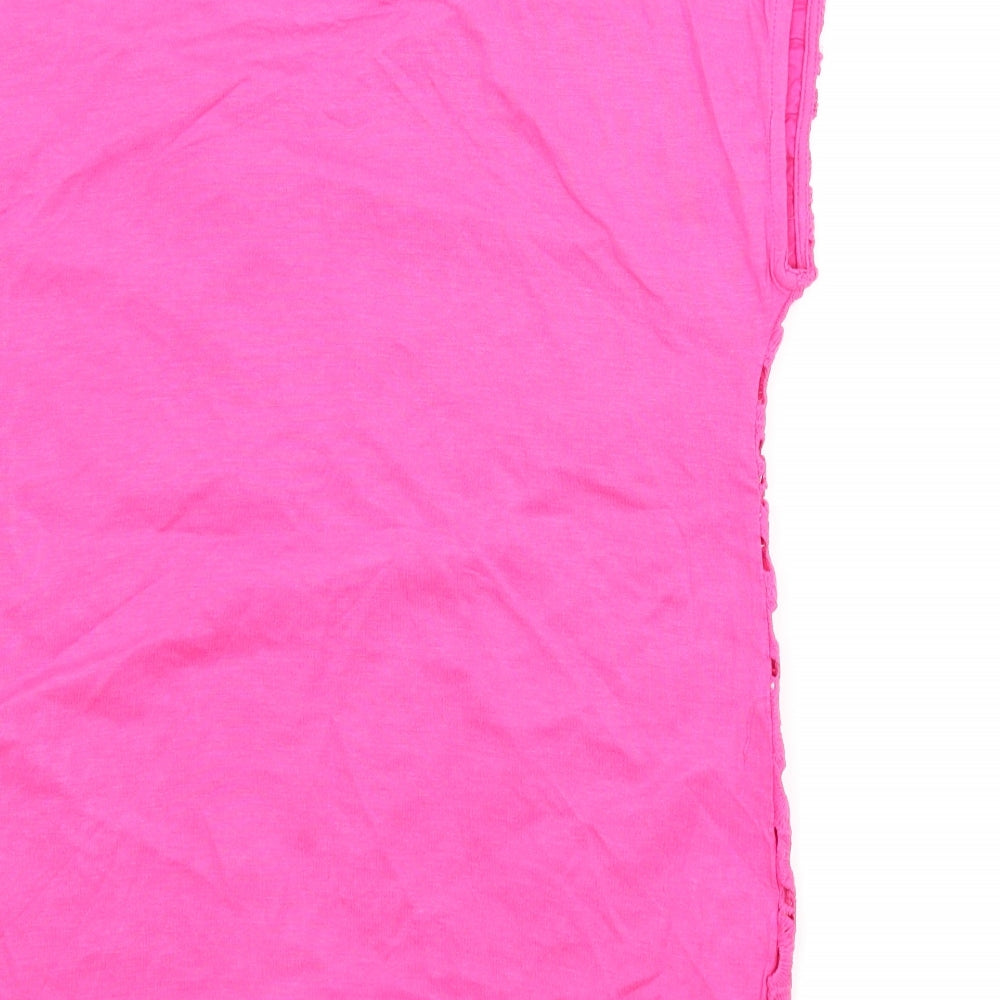 Peacocks Womens Pink Floral  Basic Blouse Size 12