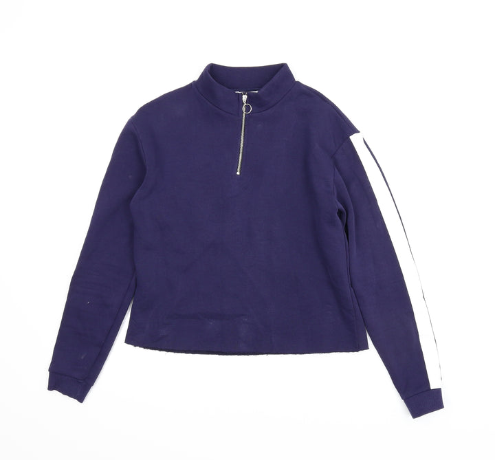 Matalan Girls Blue   Pullover Jumper Size 14 Years  - Cropped