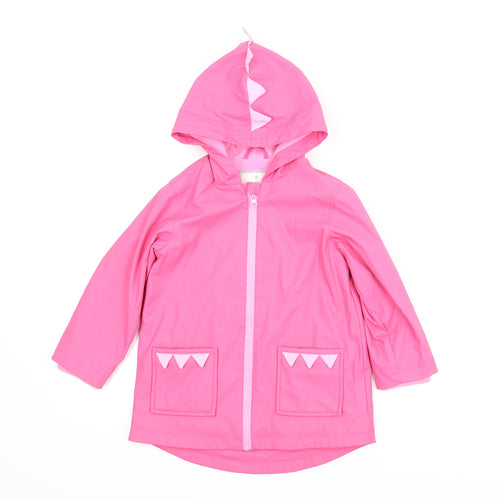 Matalan Girls Pink   Rain Coat Coat Size 4-5 Years  - Dinosaur