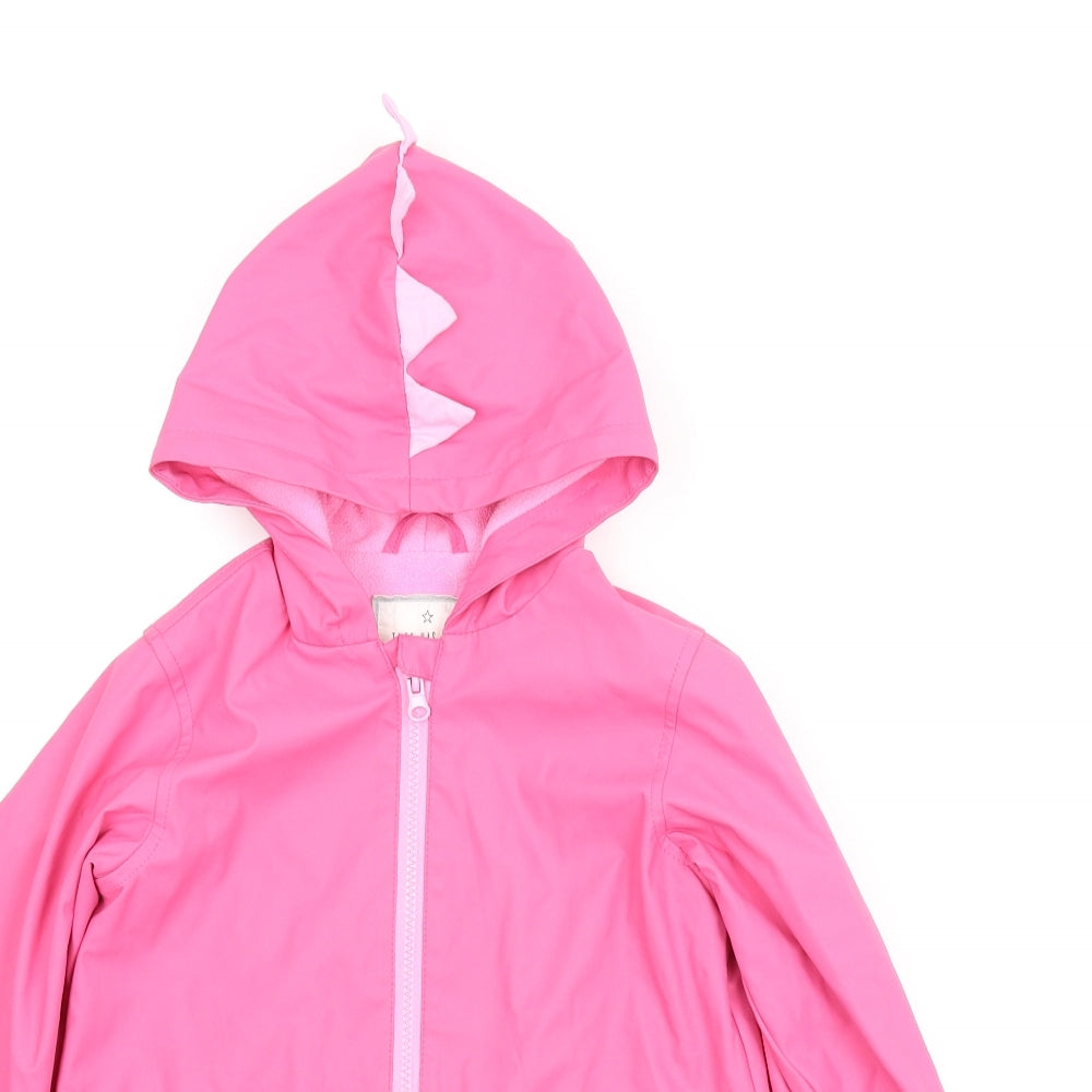 Matalan Girls Pink   Rain Coat Coat Size 4-5 Years  - Dinosaur