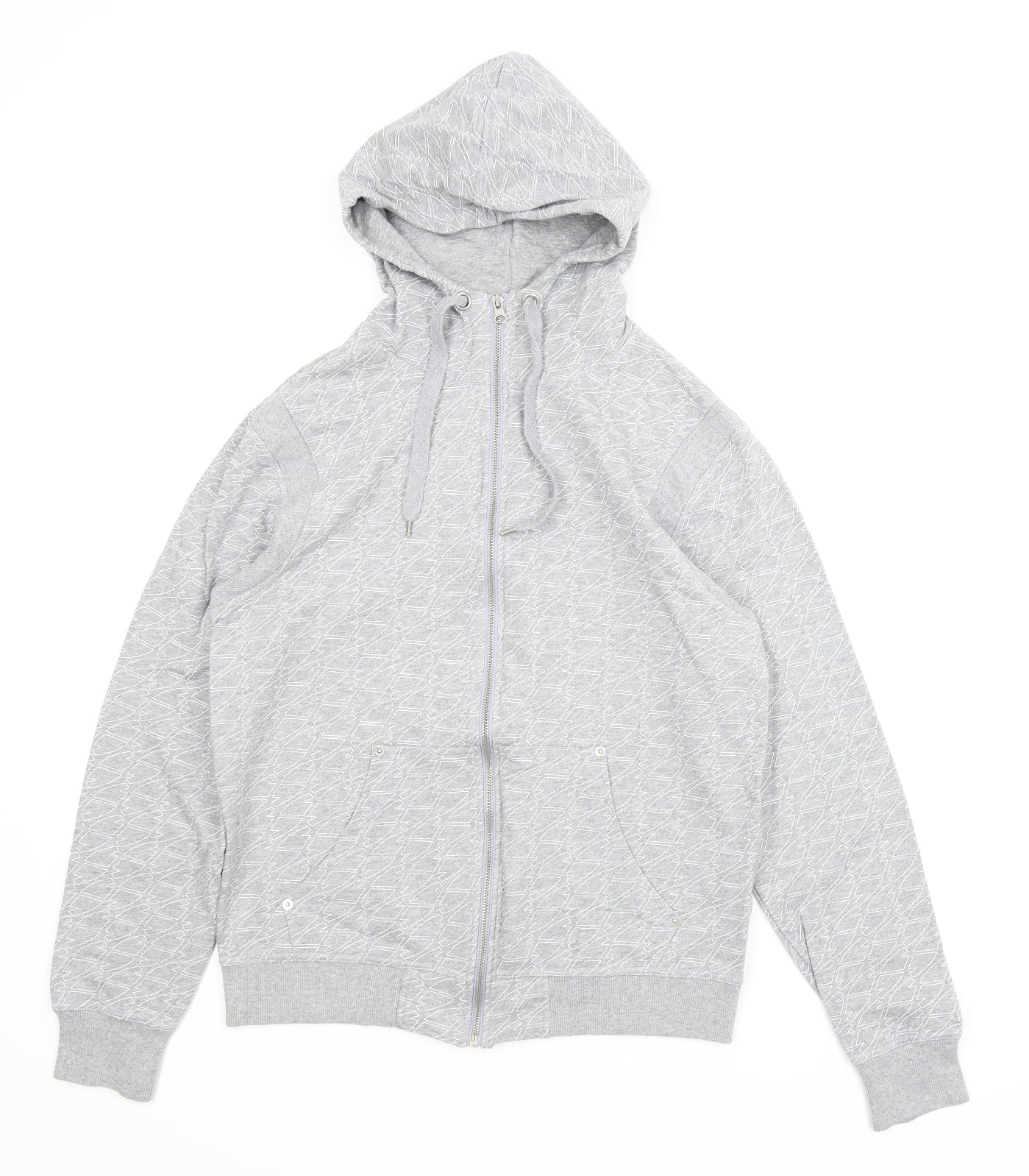 Saving Grace Mens Grey   Full Zip Hoodie Size M