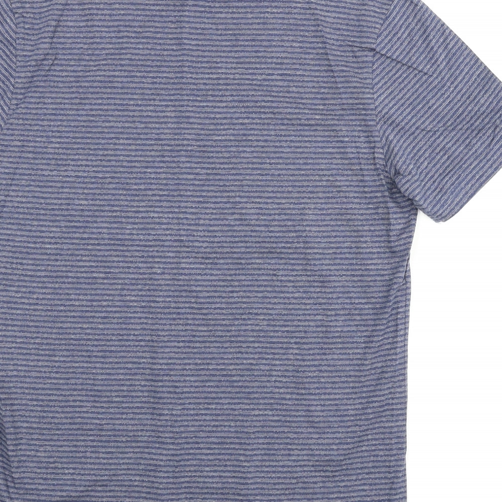 TU Mens Blue Striped   T-Shirt Size M