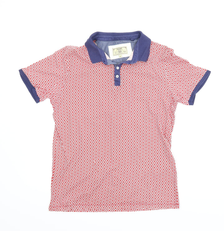 NEXT Boys Red Argyle/Diamond Basic T-Shirt Size M