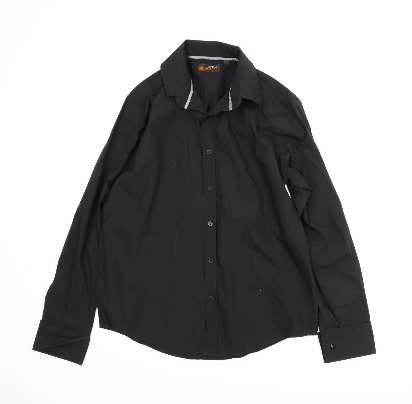 Topman Mens Black    Button-Up Size L