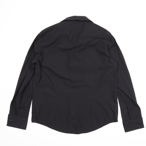 Topman Mens Black    Button-Up Size L