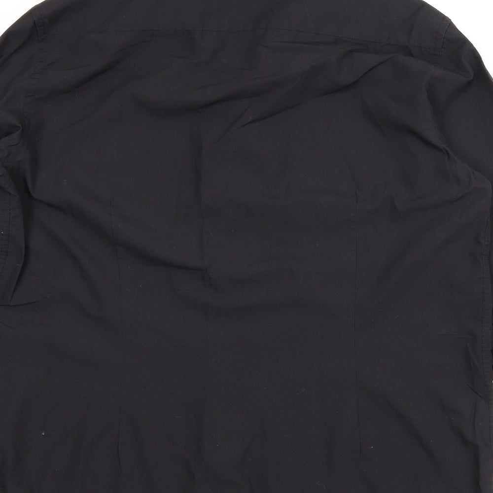 Topman Mens Black    Button-Up Size L