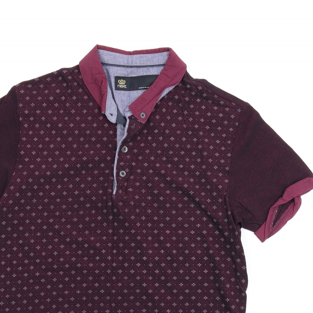 NEXT Mens Purple    Polo Size M