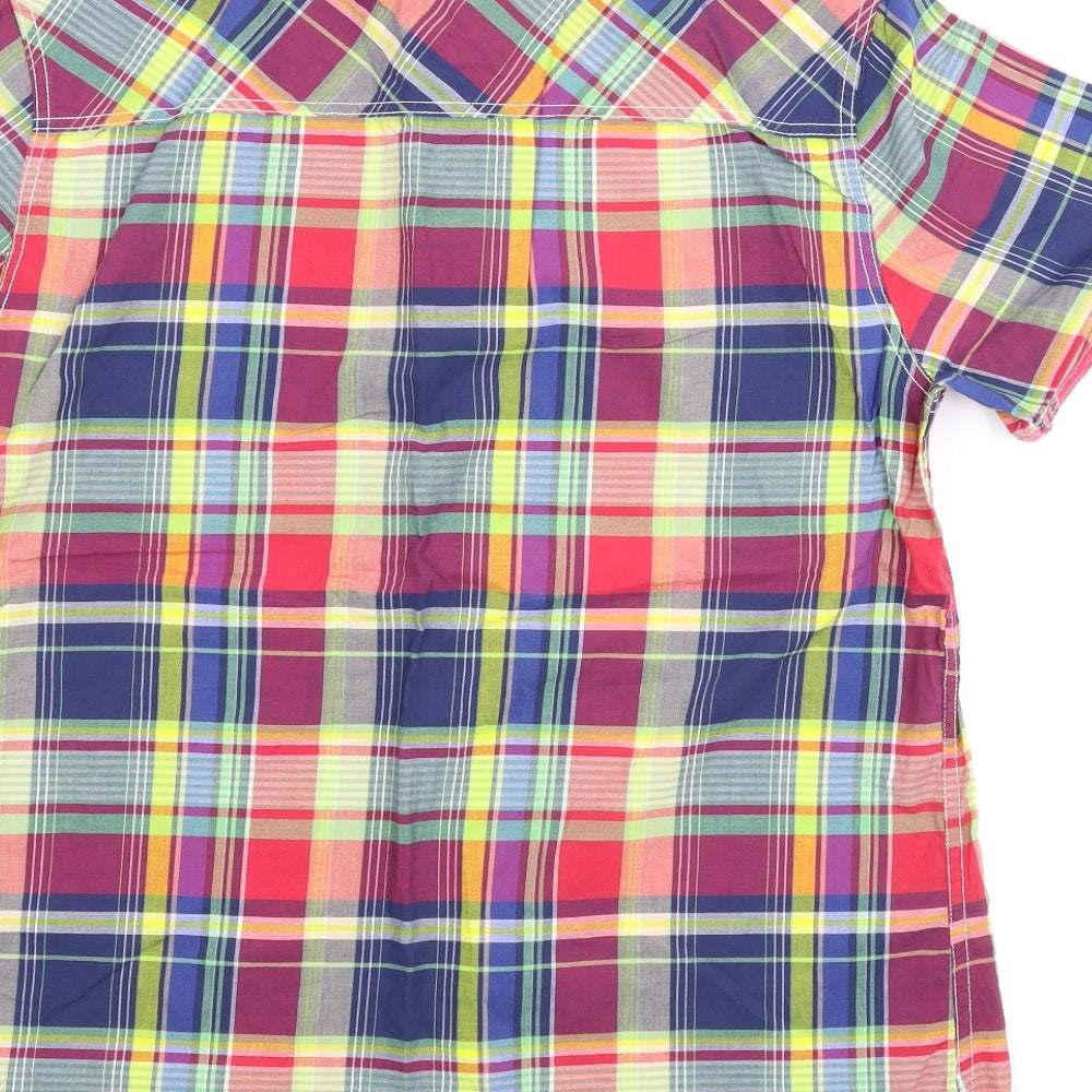 NEXT Mens Multicoloured Plaid   Button-Up Size M