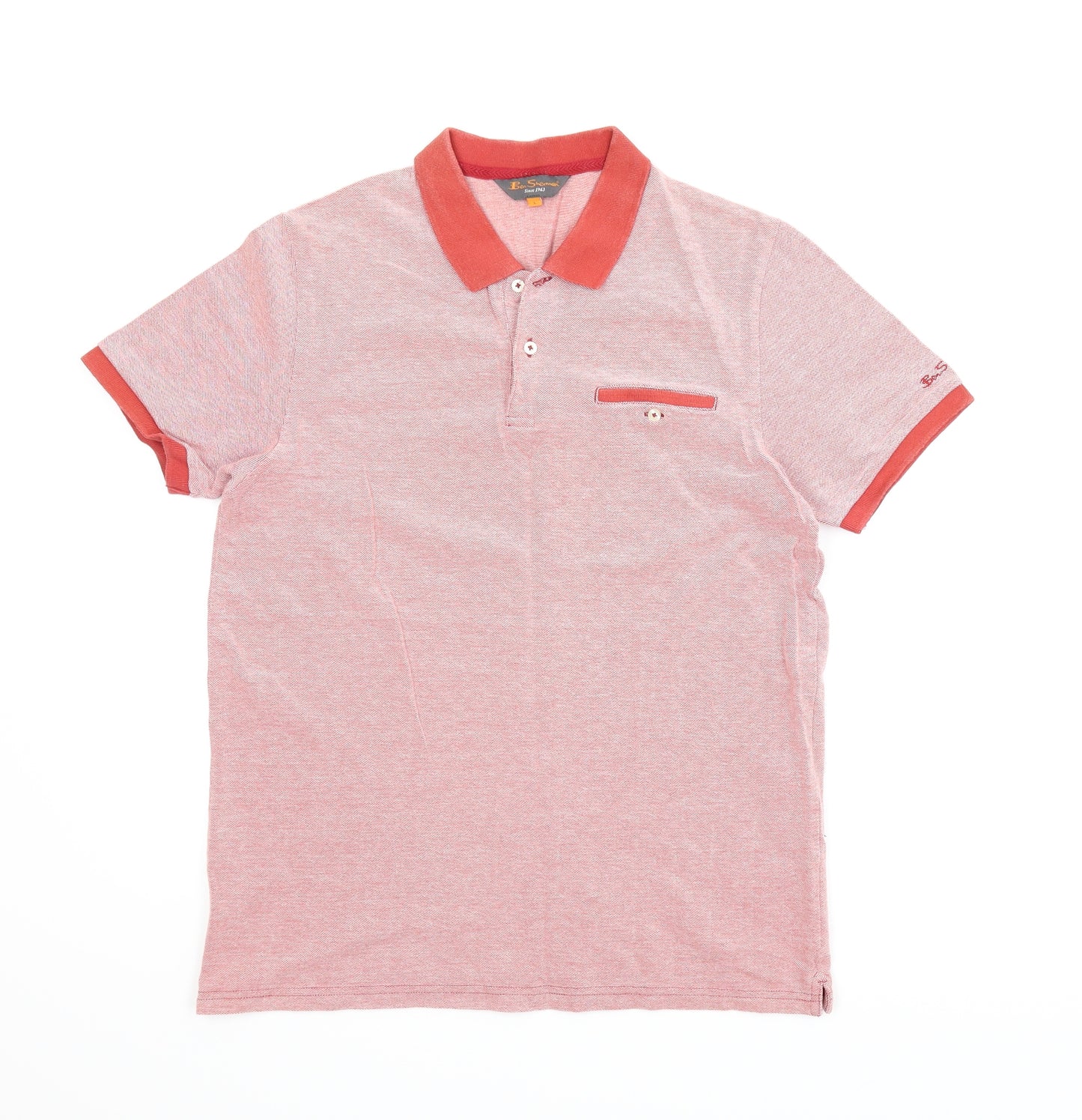 Ben Sherman Mens Red    Polo Size L