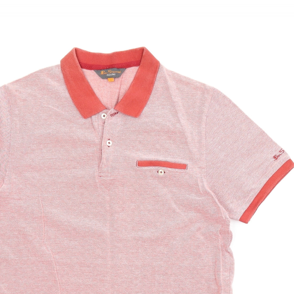 Ben Sherman Mens Red    Polo Size L