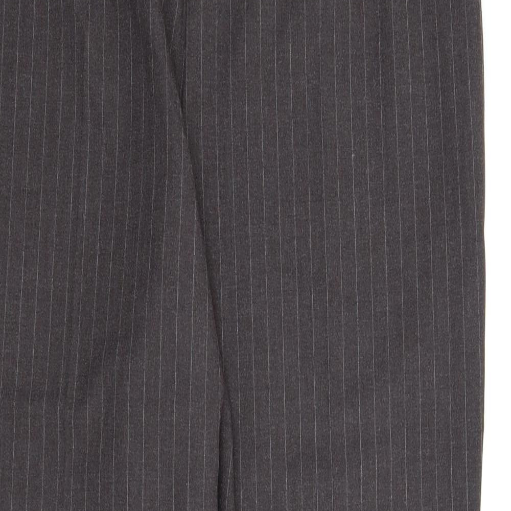 M&S Womens Brown Striped  Pedal Pusher Trousers Size 16 L27 in