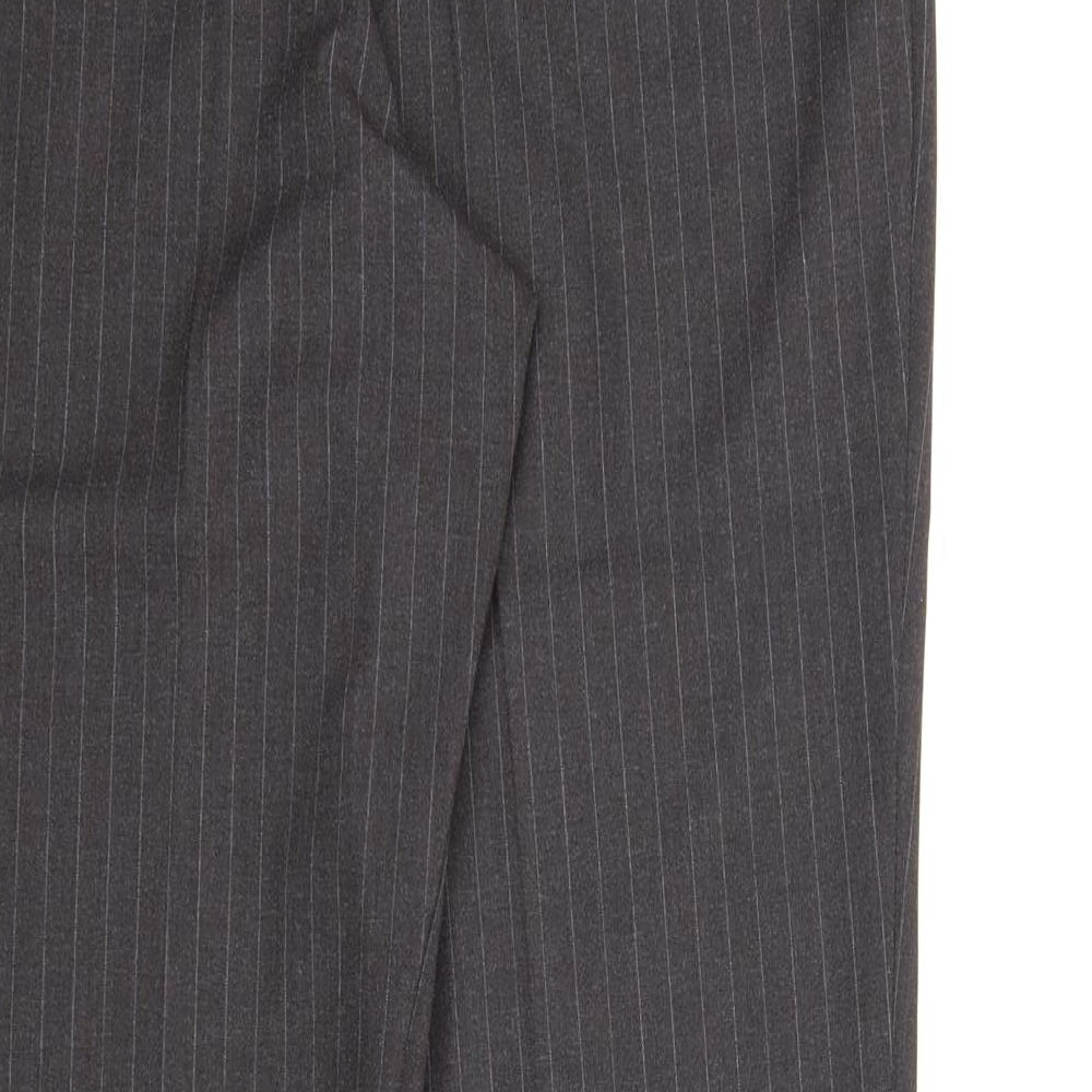 M&S Womens Brown Striped  Pedal Pusher Trousers Size 16 L27 in