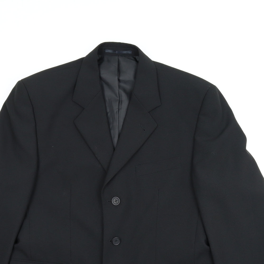 George Mens Black   Jacket Suit Jacket Size 40