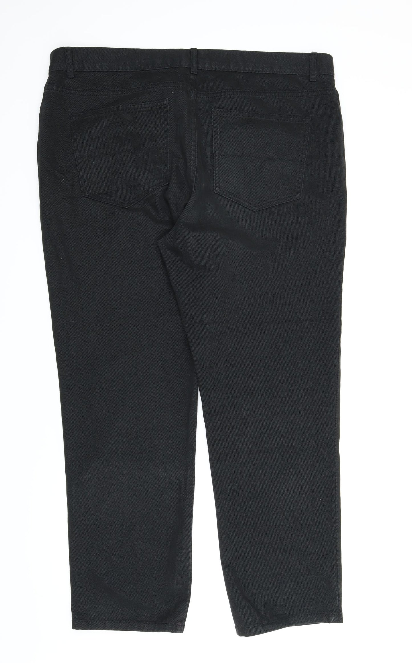 TU Mens Black  Denim Straight Jeans Size 40 in L30 in