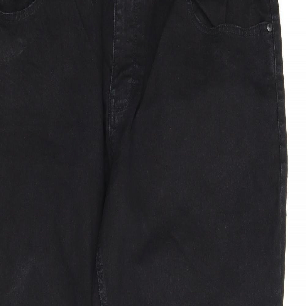 TU Mens Black  Denim Straight Jeans Size 40 in L30 in