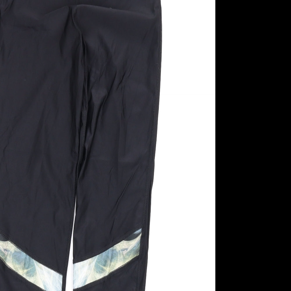 Blossom Yoga Wear Womens Black   Compression Shorts Size L