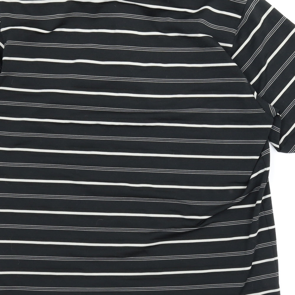 Nike Mens Black Striped   Polo Size M