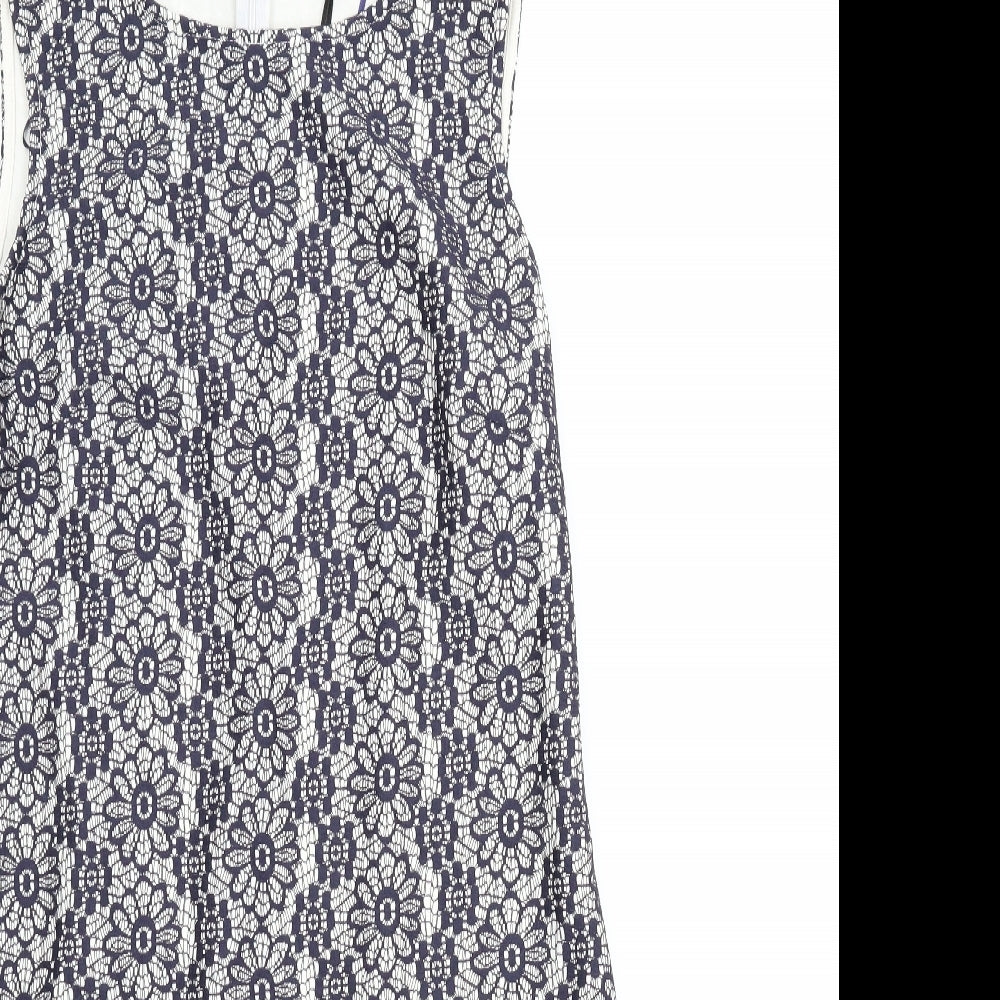 TU Womens Blue Floral  Shift  Size 14