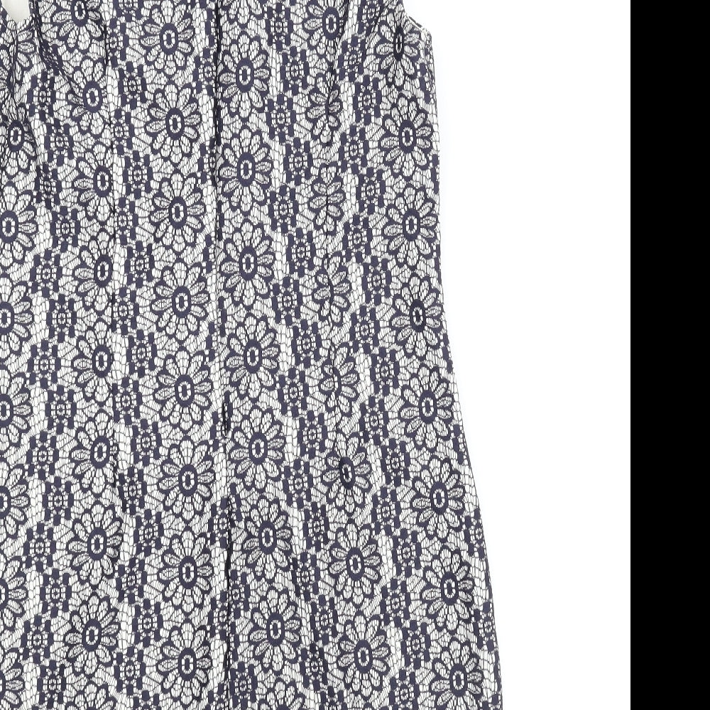 TU Womens Blue Floral  Shift  Size 14