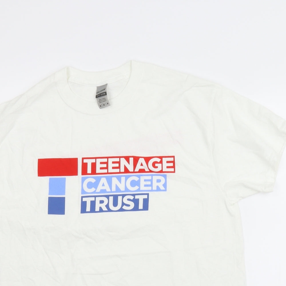 Gildan Mens White    T-Shirt Size M