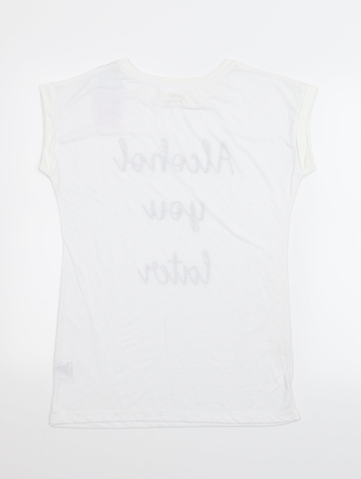 USA Pro Womens White   Basic T-Shirt Size 8