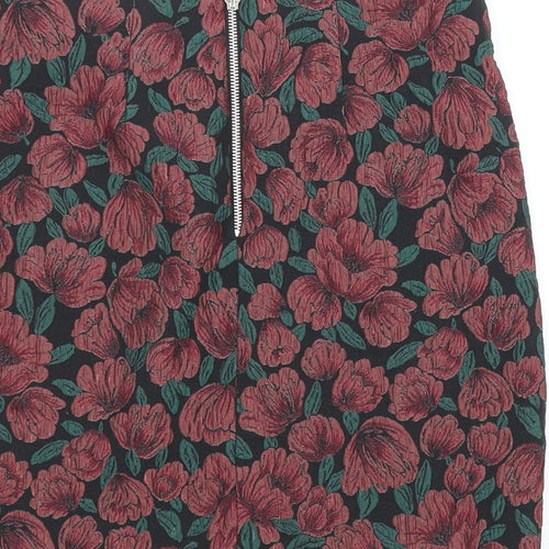 Dorothy Perkins Womens Pink Floral  A-Line Skirt Size 10