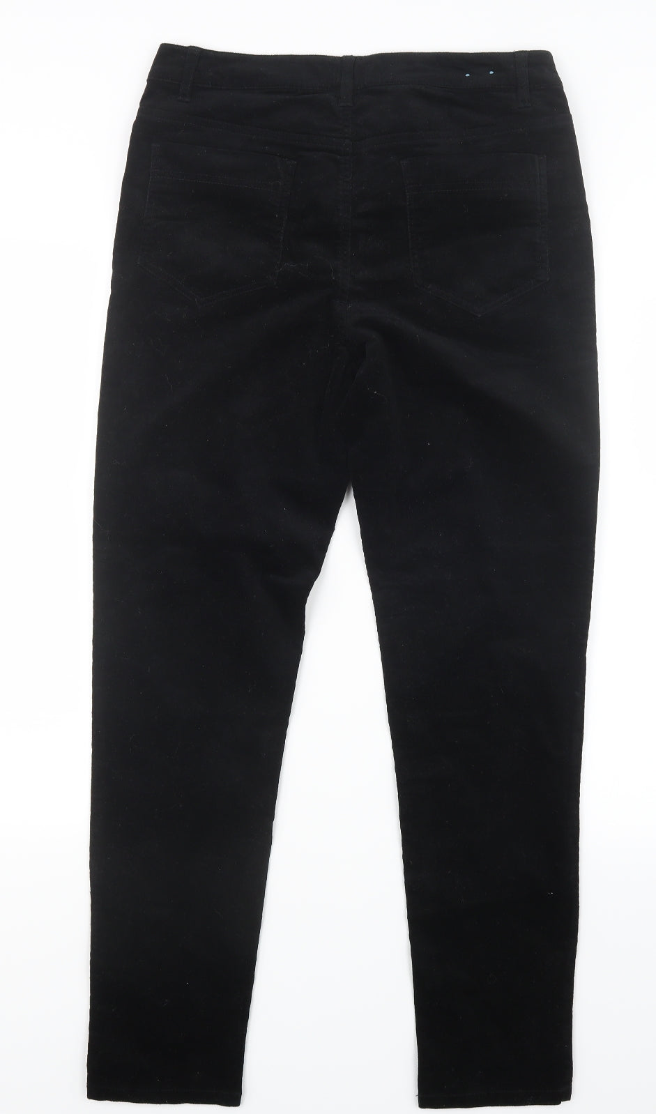 John Lewis Womens Black  Velvet Trousers  Size 12 L29 in