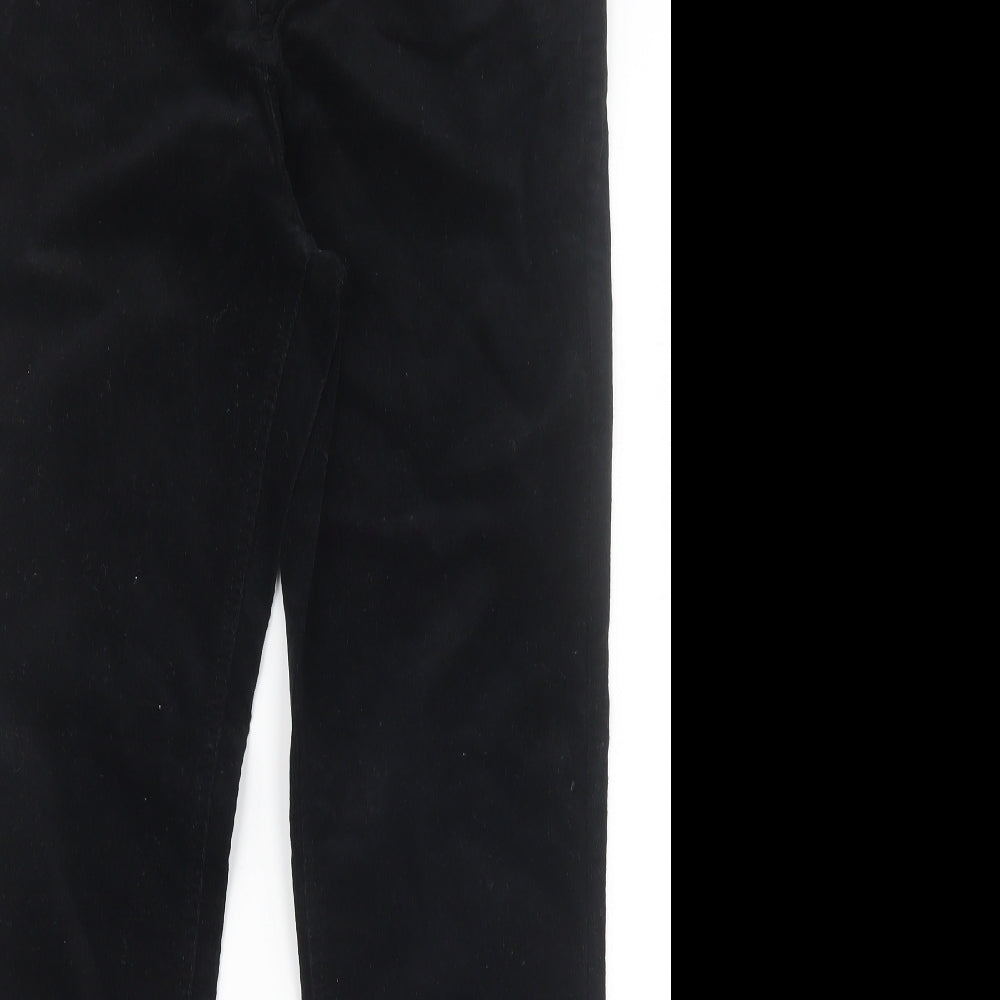 John Lewis Womens Black  Velvet Trousers  Size 12 L29 in