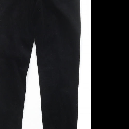 John Lewis Womens Black  Velvet Trousers  Size 12 L29 in