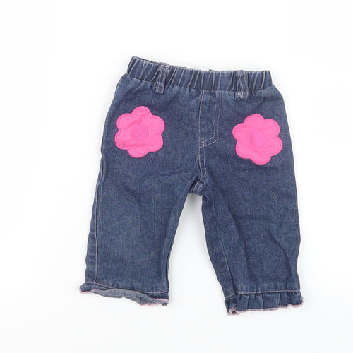 Rockabye Baby Girls Blue  Denim Capri Jeans Size 6-9 Months