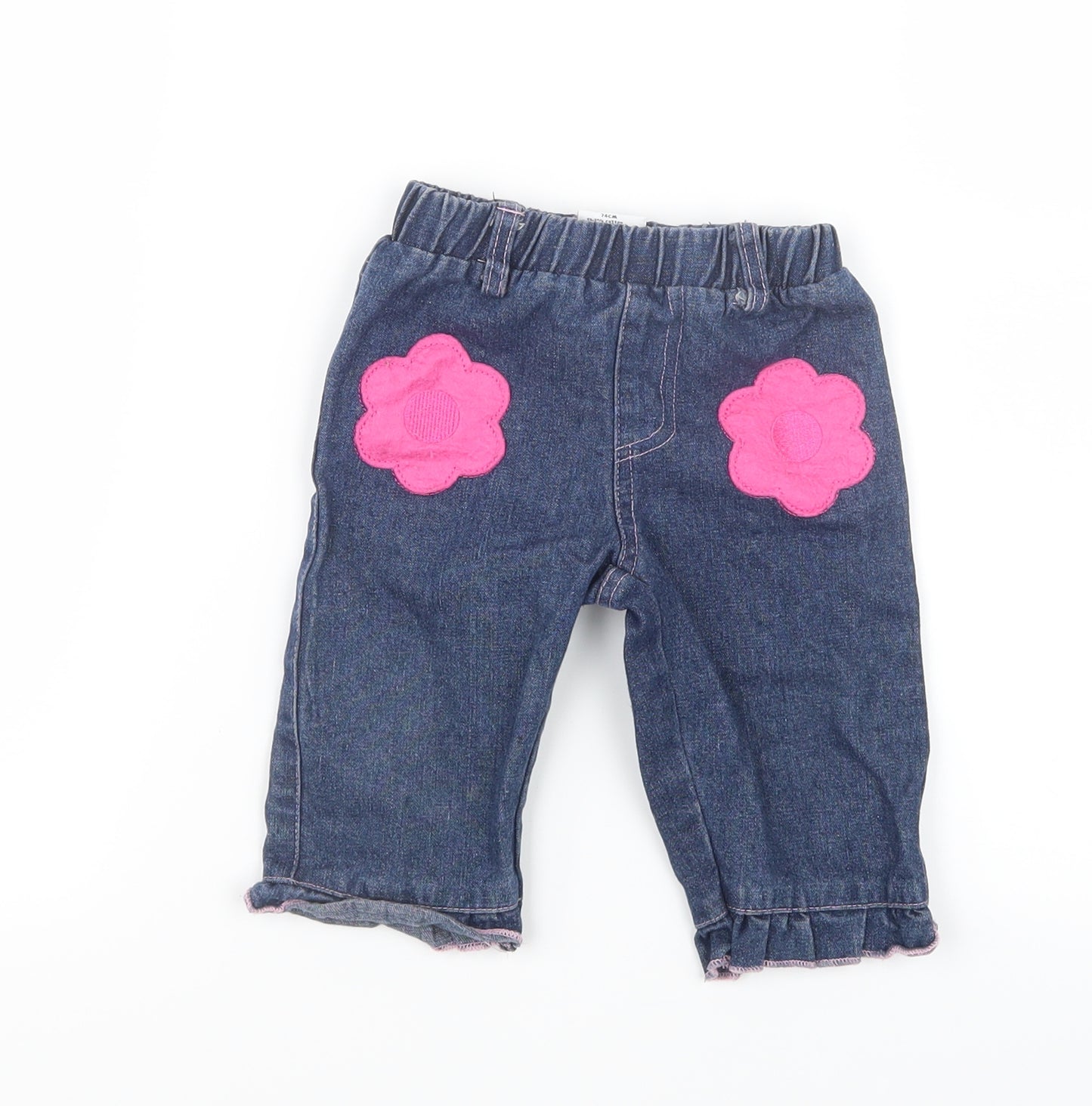 Rockabye Baby Girls Blue  Denim Capri Jeans Size 6-9 Months