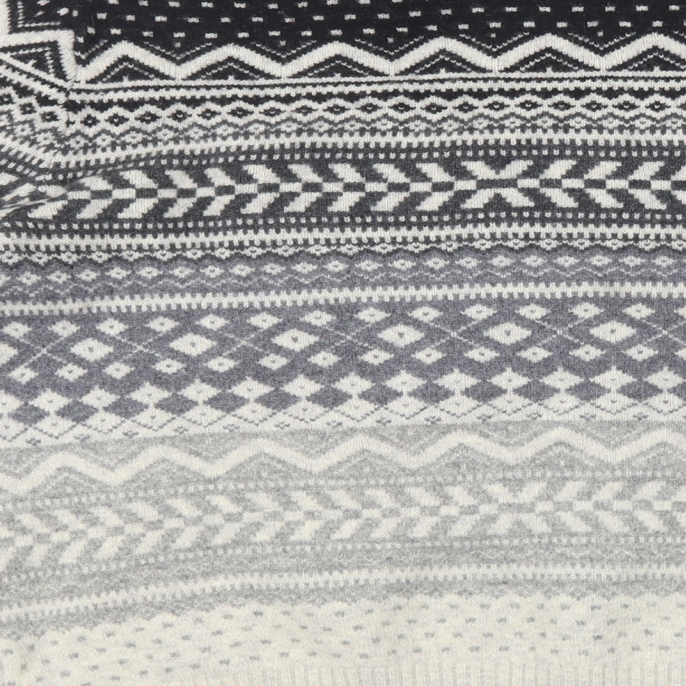 Gap Mens Black Geometric Knit Pullover Jumper Size XL