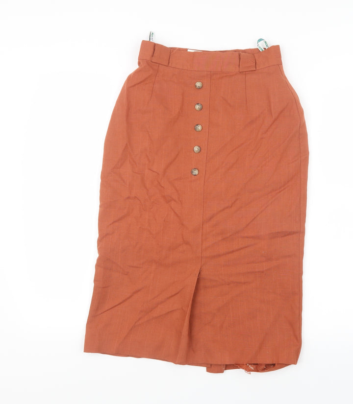 New Fast Womens Orange   Straight & Pencil Skirt Size 10