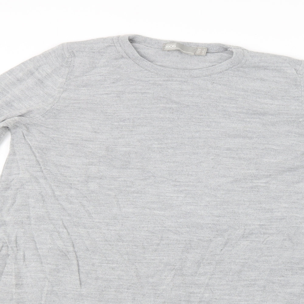 ASOS Womens Grey  Knit Jumper Dress  Size 8