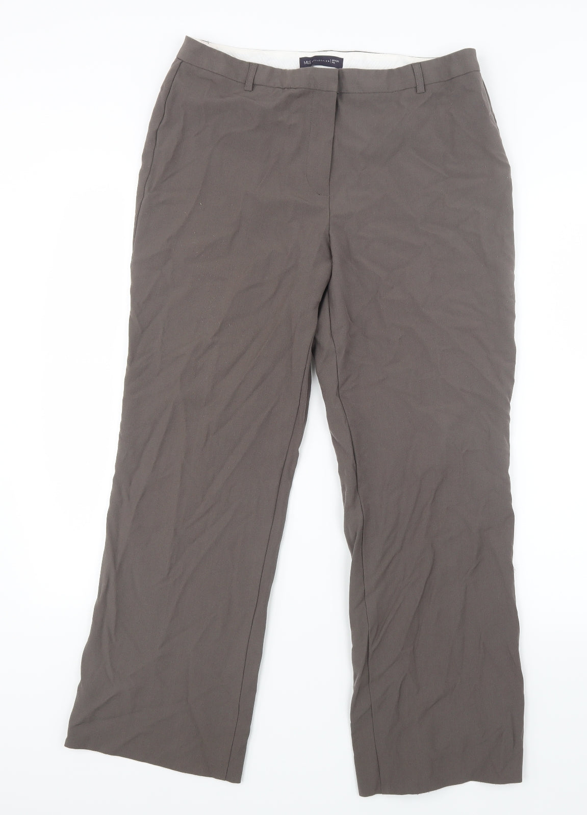 Marks and Spencer Womens Brown   Trousers  Size 12 L27 in