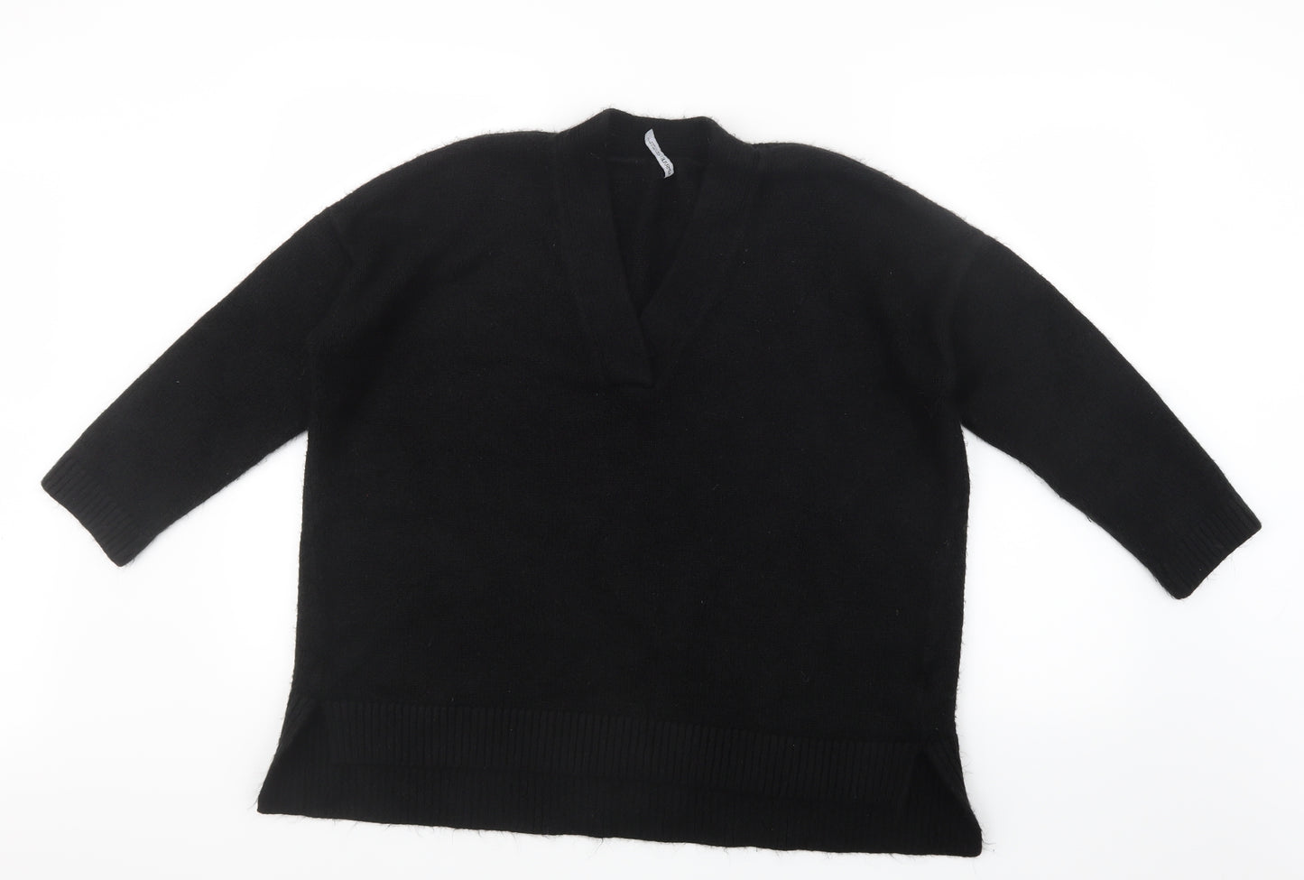 Capsule Womens Black  Knit Pullover Jumper Size 16