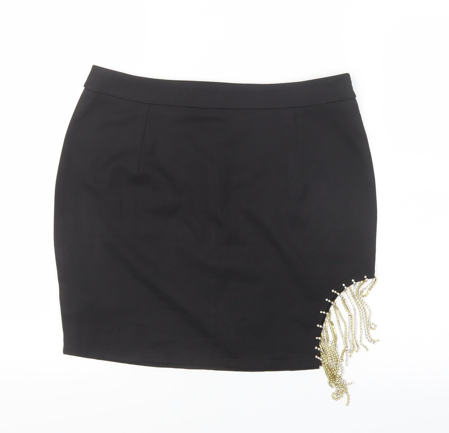 Misspap Womens Black   Mini Skirt Size 12