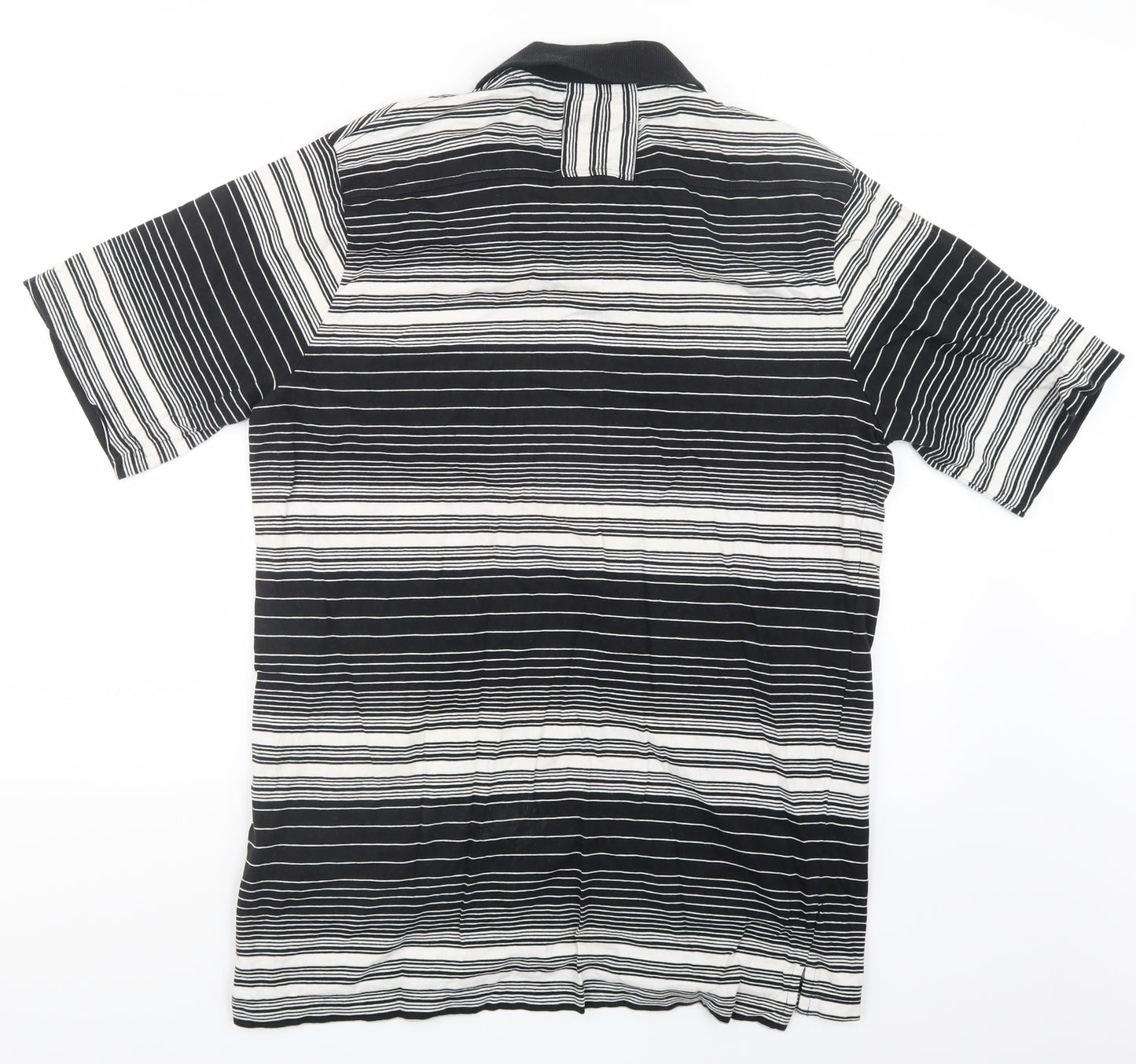 Ecko Unltd. Mens Black Striped   Polo Size L