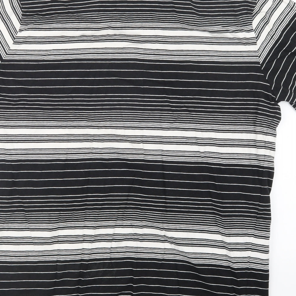 Ecko Unltd. Mens Black Striped   Polo Size L