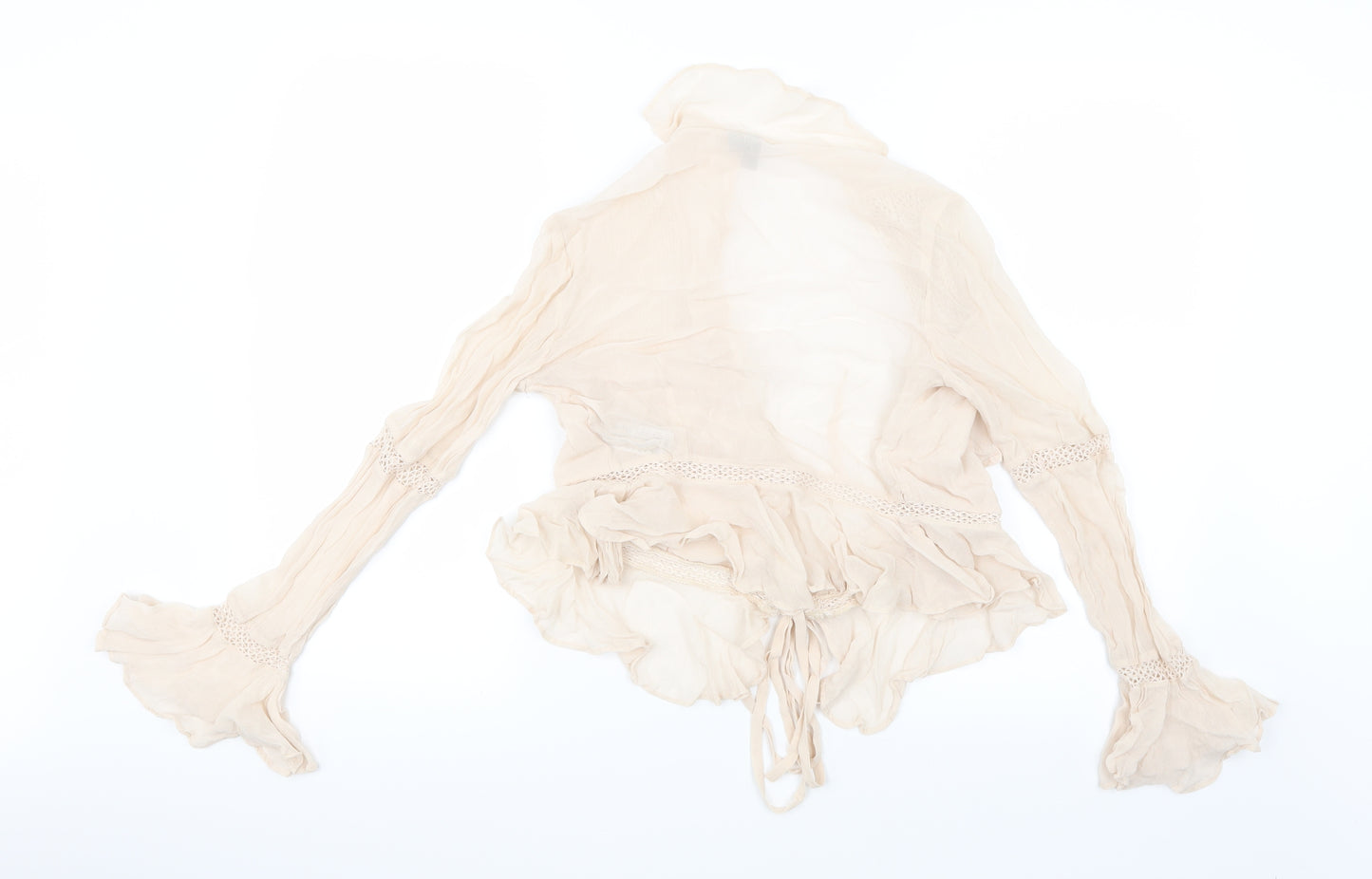 ASOS Womens Beige  Mesh Cardigan Jumper Size 6