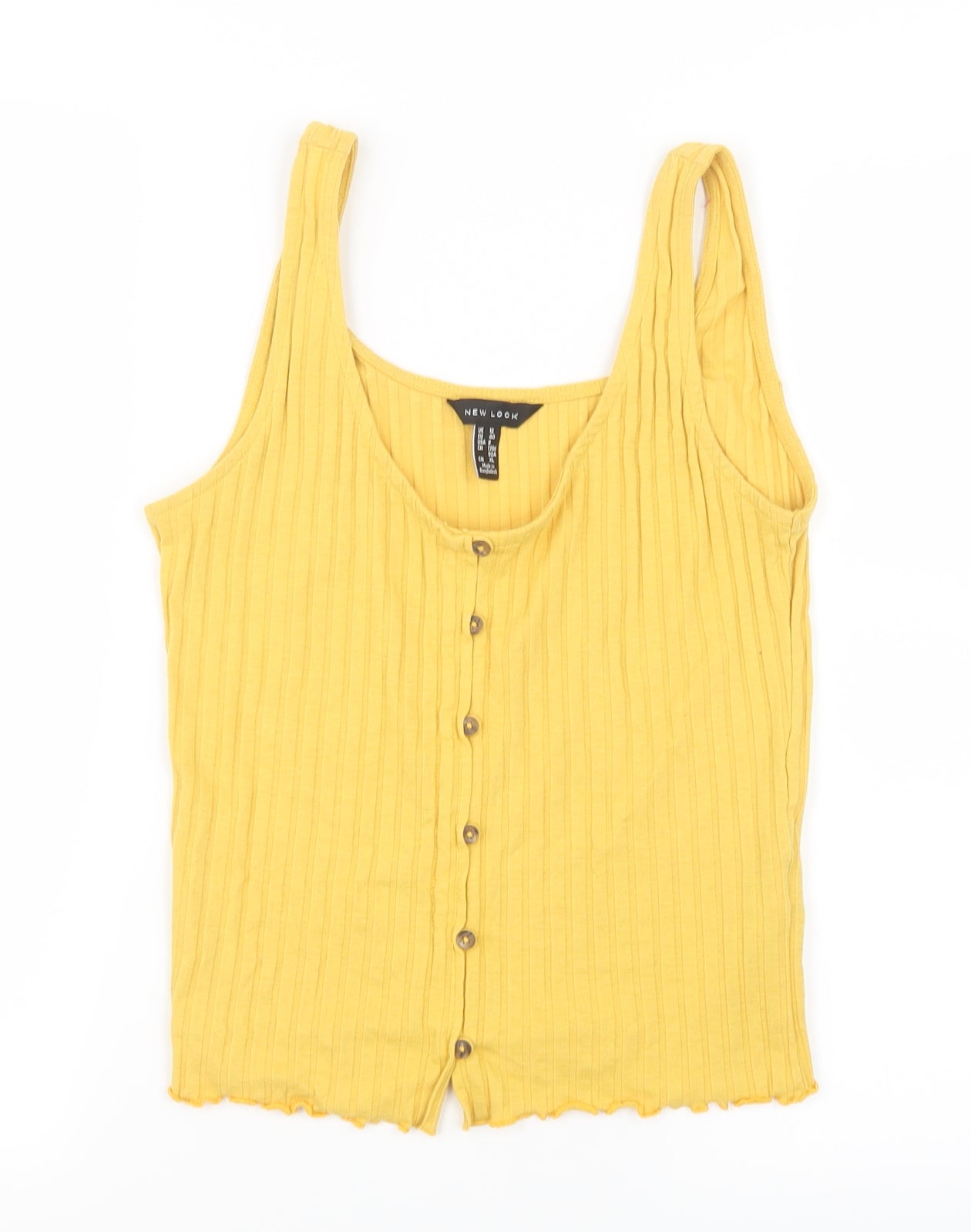 New Look Womens Yellow   Camisole T-Shirt Size 12